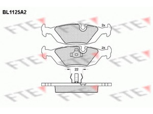 FTE BL1125A2 stabdžių trinkelių rinkinys, diskinis stabdys 
 Techninės priežiūros dalys -> Papildomas remontas
34 21 1 153 196, 34 21 1 153 913