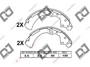 DJ PARTS BS1010 stabdžių trinkelių komplektas 
 Techninės priežiūros dalys -> Papildomas remontas
4406005N25, 4406008G25, 4406010500