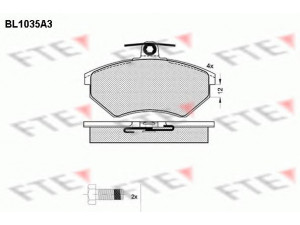 FTE BL1035A3 stabdžių trinkelių rinkinys, diskinis stabdys 
 Techninės priežiūros dalys -> Papildomas remontas
357 698 151 B, 8A0 698 151 C, 357 698 151 B