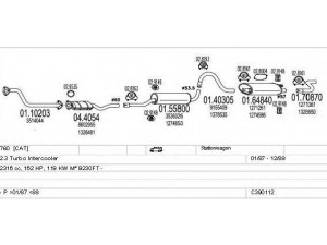 MTS C390112002255 išmetimo sistema 
 Išmetimo sistema -> Išmetimo sistema, visa