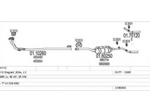 MTS C040008008395 išmetimo sistema 
 Išmetimo sistema -> Išmetimo sistema, visa