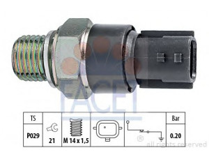 FACET 7.0189 alyvos slėgio jungiklis 
 Variklis -> Variklio elektra
60 01 548 045, 82 00 670 469, 82 00 671 274