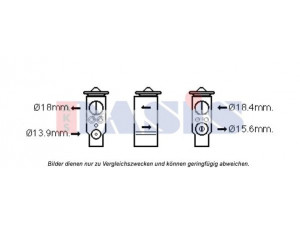 AKS DASIS 840263N išsiplėtimo vožtuvas, oro kondicionavimas 
 Oro kondicionavimas -> Vožtuvai
64116915726, 64116929991, 6915726