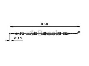 BOSCH 1 987 482 016 trosas, stovėjimo stabdys 
 Stabdžių sistema -> Valdymo svirtys/trosai
7H1 609 701 F