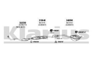KLARIUS 600347E išmetimo sistema 
 Išmetimo sistema -> Išmetimo sistema, visa