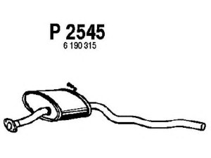 FENNO P2545 vidurinis duslintuvas 
 Išmetimo sistema -> Duslintuvas
6190315