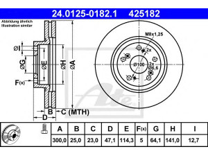 ATE 24.0125-0182.1 stabdžių diskas 
 Dviratė transporto priemonės -> Stabdžių sistema -> Stabdžių diskai / priedai
45251-S9A-E50, 45251-SCA-E50