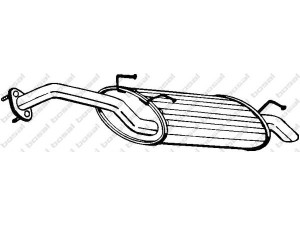 BOSAL 165-153 galinis duslintuvas 
 Išmetimo sistema -> Duslintuvas
28700-1B600, 28700-25000, 28700-25100