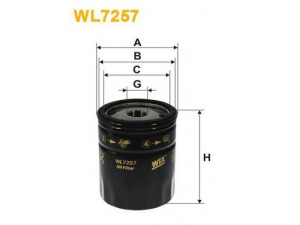 WIX FILTERS WL7257 alyvos filtras 
 Filtrai -> Alyvos filtras
047115561B, 047115561G, 047115561B