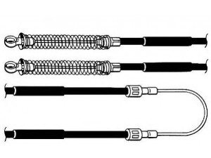 JURID 432044J trosas, stovėjimo stabdys 
 Stabdžių sistema -> Valdymo svirtys/trosai
SE021167320A, SE022167320A