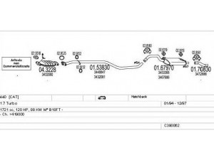 MTS C390062002647 išmetimo sistema 
 Išmetimo sistema -> Išmetimo sistema, visa
