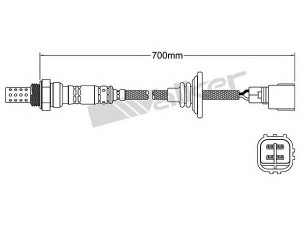 WALKER PRODUCTS 250-24938 lambda jutiklis 
 Variklis -> Variklio elektra
89465 53050, 89465 53050
