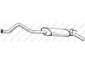BOSAL 281-083 galinis duslintuvas 
 Išmetimo sistema -> Duslintuvas
77.00.769.594, 77.00.876.268