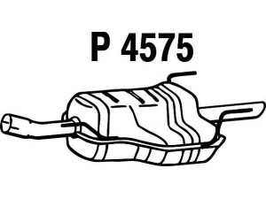 FENNO P4575 galinis duslintuvas 
 Išmetimo sistema -> Duslintuvas
5852259, 5852431, 5852435