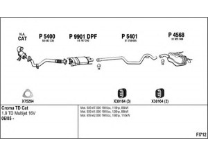 FENNO FI712 išmetimo sistema 
 Išmetimo sistema -> Išmetimo sistema, visa