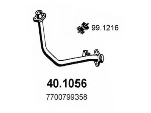 ASSO 40.1056 išleidimo kolektorius 
 Išmetimo sistema -> Išmetimo vamzdžiai
7700799358, 7700799558