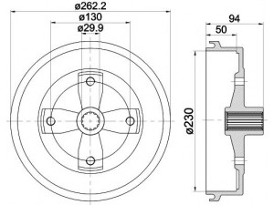 HELLA PAGID 8DT 355 301-671 stabdžių būgnas 
 Stabdžių sistema -> Būgninis stabdys -> Stabdžių būgnas
113501615G, 113501615J, 113501615G
