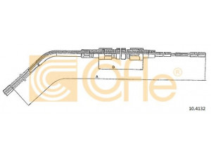 COFLE 10.4132 trosas, stovėjimo stabdys 
 Stabdžių sistema -> Valdymo svirtys/trosai
34411159048
