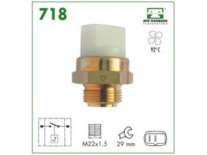 MTE-THOMSON 718 temperatūros jungiklis, radiatoriaus ventiliatorius 
 Aušinimo sistema -> Siuntimo blokas, aušinimo skysčio temperatūra
191.959.481, 191.959.481.B, 307.959.481.1
