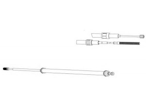 KAWE BW02126 trosas, stovėjimo stabdys 
 Stabdžių sistema -> Valdymo svirtys/trosai
34401166237, 34411162999