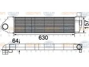 HELLA 8ML 376 746-701 tarpinis suslėgto oro aušintuvas, kompresorius 
 Variklis -> Oro tiekimas -> Įkrovos agregatas (turbo/superįkrova) -> Tarpinis suslėgto oro aušintuvas
82 00 325 003