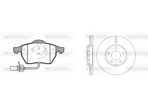 WOKING 82903.00 stabdžių rinkinys, diskiniai stabdžiai 
 Stabdžių sistema -> Diskinis stabdys -> Stabdžių remonto rinkinys
4A0615301C, 4B0698151, 4B0698151B