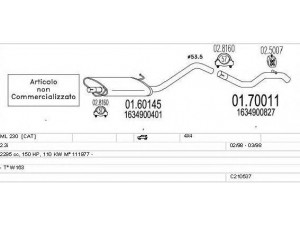 MTS C210537008958 išmetimo sistema 
 Išmetimo sistema -> Išmetimo sistema, visa