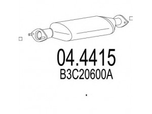 MTS 04.4415 katalizatoriaus keitiklis 
 Išmetimo sistema -> Katalizatoriaus keitiklis
B3C20600A