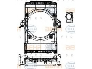 HELLA 8MK 376 722-201 aušintuvo modulis 
 Aušinimo sistema -> Aušinimo modulis
4121 3625