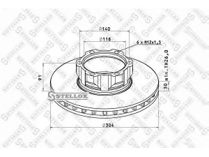 STELLOX 85-00774-SX stabdžių diskas
6684210112, MBR1588, MBR5037