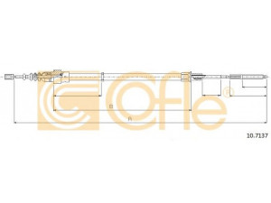 COFLE 10.7137 trosas, stovėjimo stabdys 
 Stabdžių sistema -> Valdymo svirtys/trosai
6N0609721H, 6N0609721L, 6N0609721M