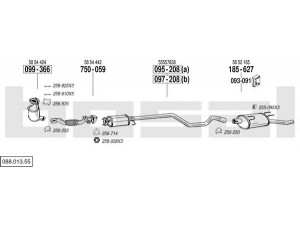BOSAL 088.013.55 išmetimo sistema 
 Išmetimo sistema -> Išmetimo sistema, visa