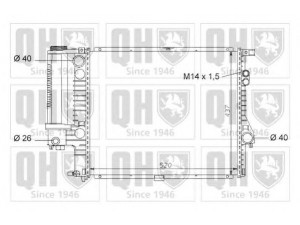 QUINTON HAZELL QER1602 radiatorius, variklio aušinimas 
 Aušinimo sistema -> Radiatorius/alyvos aušintuvas -> Radiatorius/dalys
17 11 1 740 699