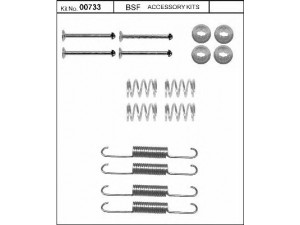 BSF 00733 priedų komplektas, stovėjimo stabdžių trinkelės 
 Stabdžių sistema -> Rankinis stabdys