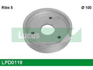 LUCAS ENGINE DRIVE LPD0119 skriemulys, alkūninis velenas 
 Diržinė pavara -> Dirželio skriemulys
7700105707, 7700857067, 7700874939