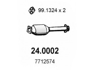 ASSO 24.0002 katalizatoriaus keitiklis 
 Išmetimo sistema -> Katalizatoriaus keitiklis
46408835, 7712574