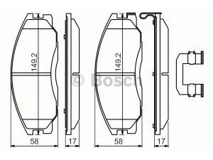 BOSCH 0 986 494 650 stabdžių trinkelių rinkinys, diskinis stabdys 
 Techninės priežiūros dalys -> Papildomas remontas
481 300 82 60, 481 300 91 A0, 4813008BA0