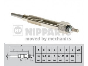 NIPPARTS J5711016 kaitinimo žvakė 
 Kibirkšties / kaitinamasis uždegimas -> Kaitinimo kaištis
11065-57J00, 11065-5C900