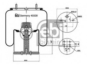 FEBI BILSTEIN 40328 dėklas, pneumatinė pakaba
05.429.41.28.1