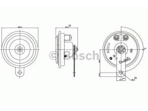 BOSCH 0 320 043 026 garsinis signalas; garsinis signalas