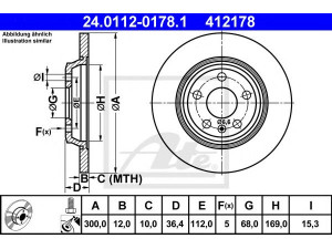 ATE 24.0112-0178.1 stabdžių diskas 
 Stabdžių sistema -> Diskinis stabdys -> Stabdžių diskas
8K0 615 601 B