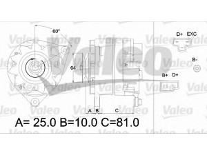 VALEO 436170 kintamosios srovės generatorius
1485512, 1553526, 5003900, 5003901