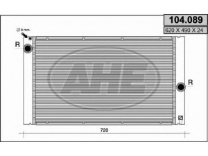 AHE 104.089 radiatorius, variklio aušinimas 
 Aušinimo sistema -> Radiatorius/alyvos aušintuvas -> Radiatorius/dalys
17117519212
