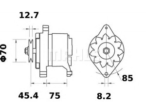 MAHLE ORIGINAL MG 221 kintamosios srovės generatorius
904 55 973