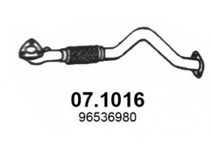 ASSO 07.1016 išleidimo kolektorius 
 Išmetimo sistema -> Išmetimo vamzdžiai
96536980