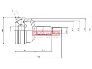 KAMOKA 6612 jungčių komplektas, kardaninis velenas 
 Ratų pavara -> Sujungimai/komplektas
7701349992, 7701351130