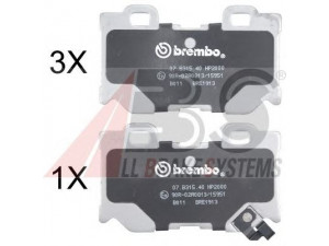 A.B.S. 37769S stabdžių trinkelių rinkinys, diskinis stabdys 
 Techninės priežiūros dalys -> Papildomas remontas
D4060-JL00E, D4060JL00K, D4060JL00A