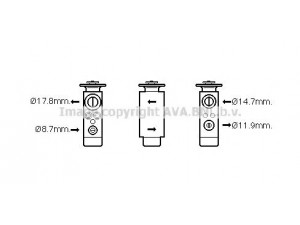 AVA QUALITY COOLING DF1060 išsiplėtimo vožtuvas, oro kondicionavimas
0028300984, 1331998, 81619670014