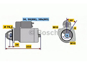 BOSCH 0 001 108 190 starteris
12 41 7 501 668, 12 41 7 501 738