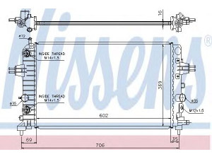 NISSENS 630702 radiatorius, variklio aušinimas 
 Aušinimo sistema -> Radiatorius/alyvos aušintuvas -> Radiatorius/dalys
1300 285, 13170111, 1300 285, 13170111